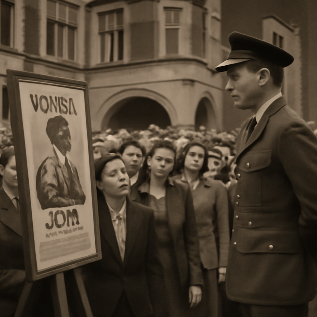 Coast Guard memorial display honoring military service and recruitment history