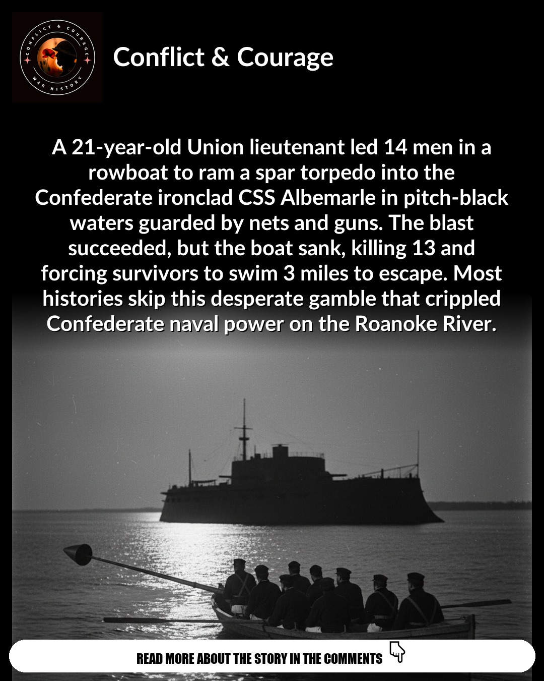 Young Naval Officer's Daring Torpedo Raid Sunk Confederate Ship