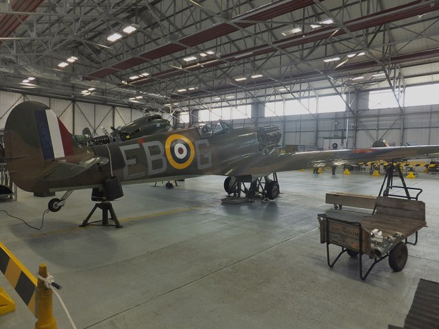 RAF Spitfire fighter aircraft used in the Battle of Britain to defend against German Luftwaffe attacks