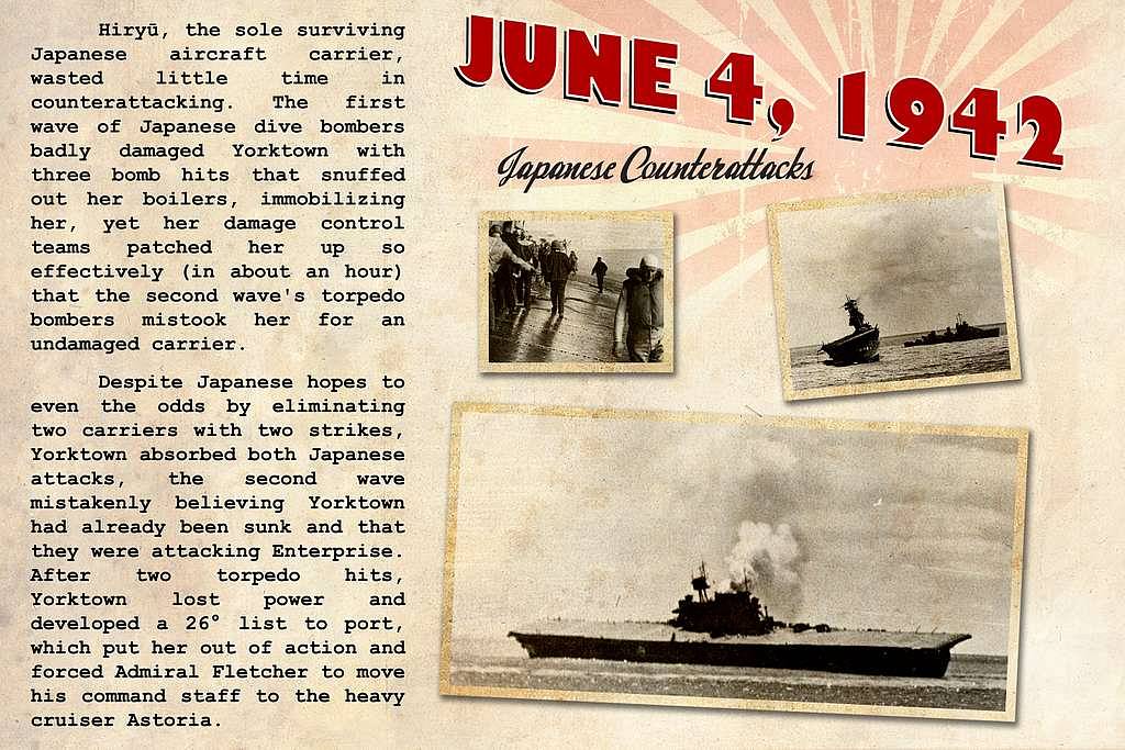 In commemoration of the Battle of Midway, fought June 4-7, 1942.