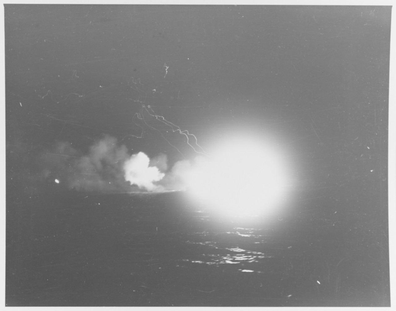Battle of Leyte Gulf, October 1944 firing on the Japanese destroyer Hatsuzuki.jpg