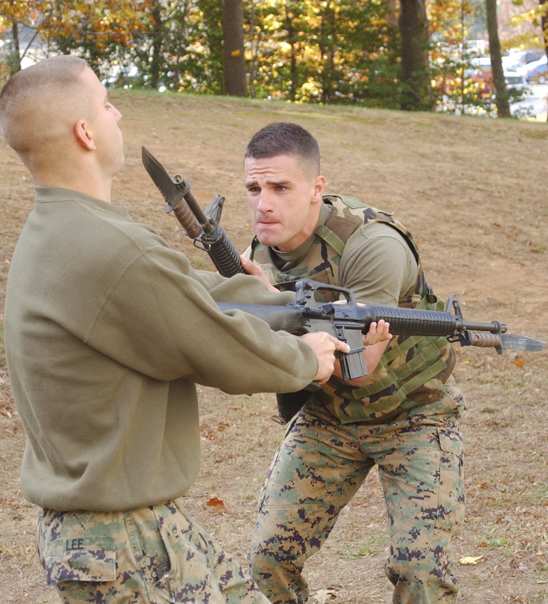 Combat knife attached to gun.jpg