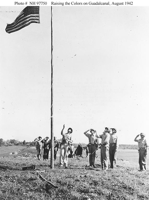 US Marines on Guadalcanal, 1942