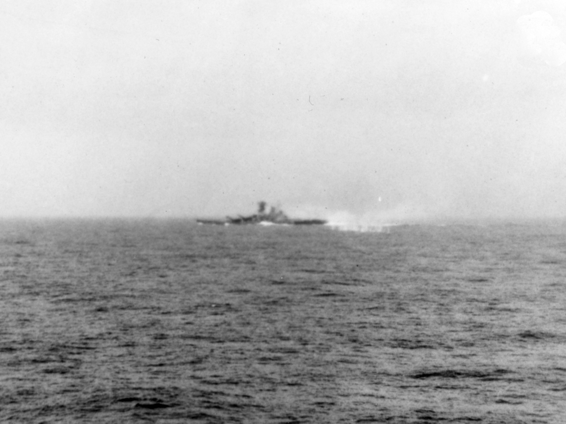 US escort carrier at the Battle off Samar